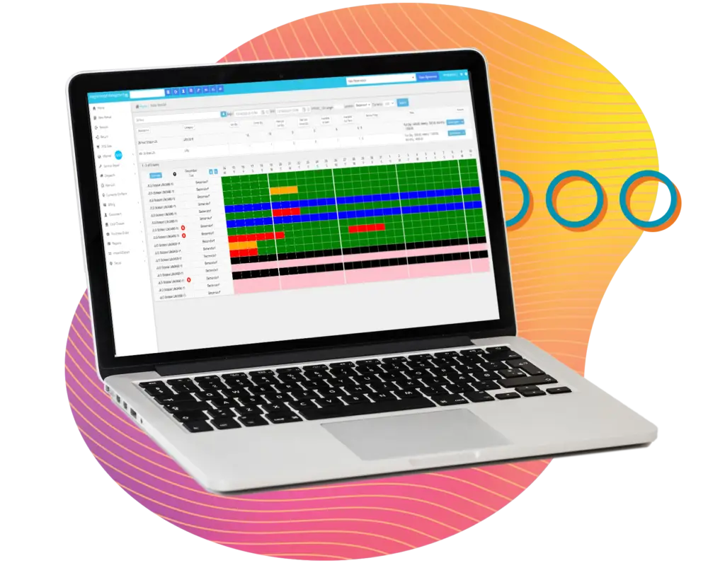 28 day view rental software