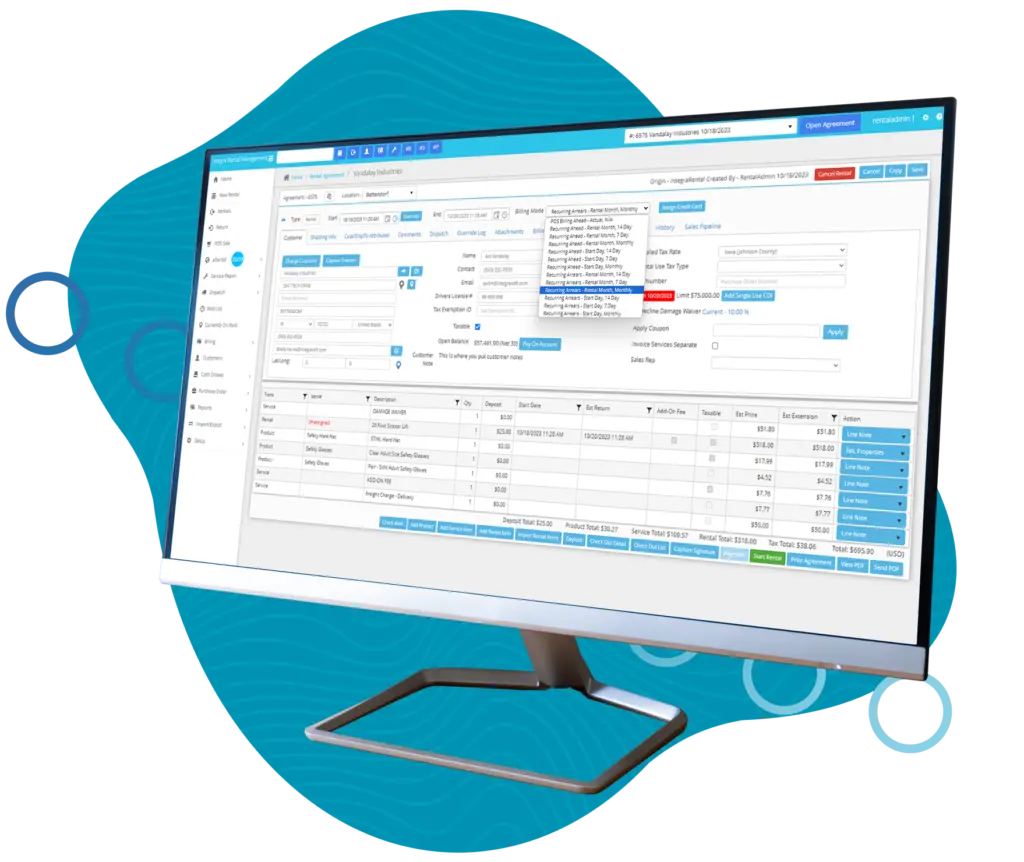 image of integraRental billing modes