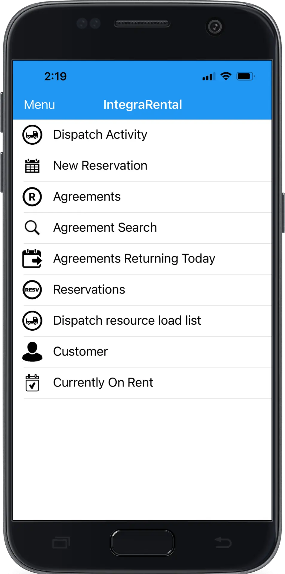 integrarental mobile app