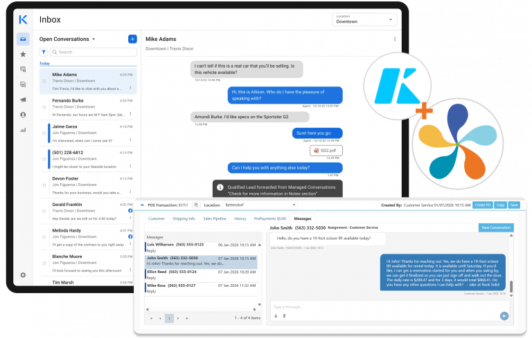 Kenect Messaging Kenect Integration - integraRental Software