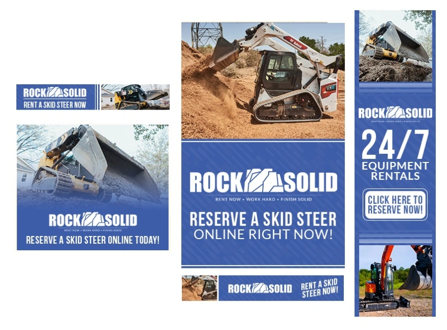 equipment rental display ads