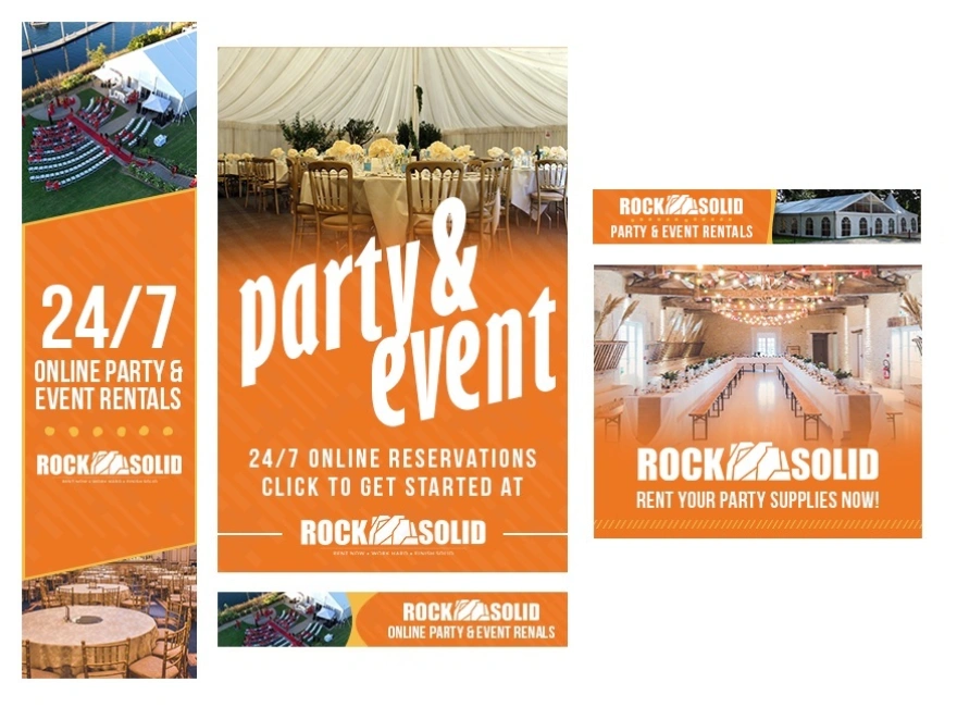 party rental display ads