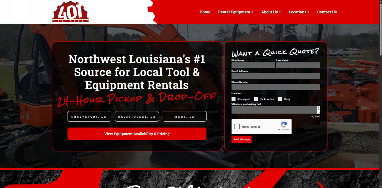 Web Design 4 401Rentals_homepage_slice