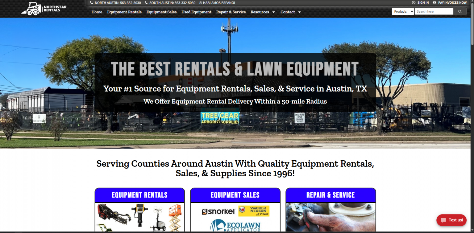 Web Design 5 NorthstarRentals_homepage_slice